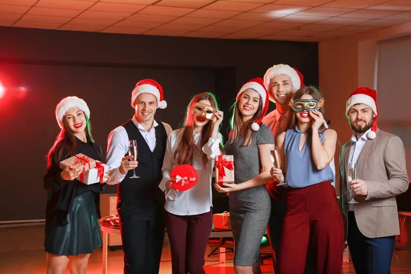 Colleagues at New Year party in office — Stock Photo, Image