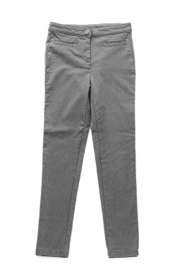Stylish pants on white background clipart