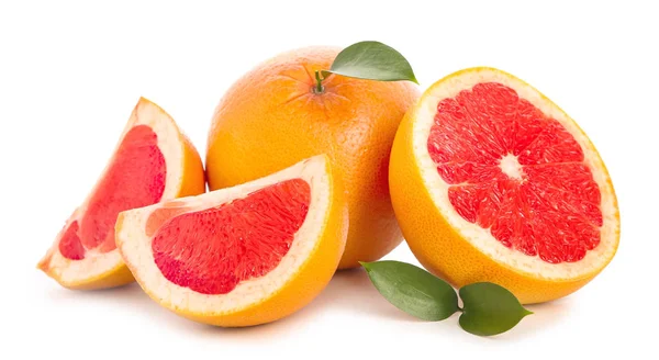 Friss lédús grapefruit fehér alapon — Stock Fotó
