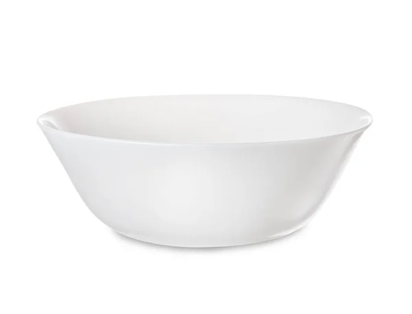 Empty ceramic bowl on white background — Stock Photo, Image