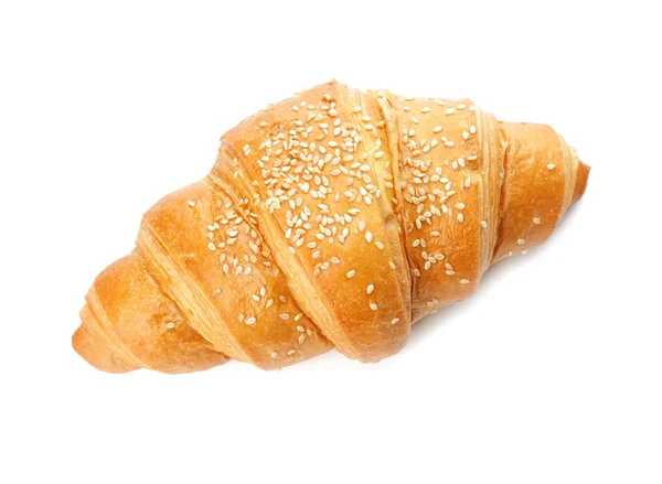 Tasty croissant on white background — Stock Photo, Image