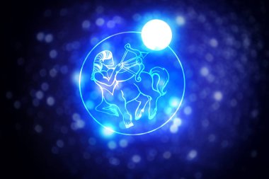 Astroloji, yay burcunu yıldızlı gökyüzüne karşı imzaladı