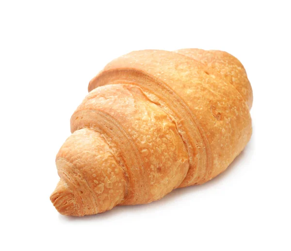 Välsmakande croissant på vit bakgrund — Stockfoto