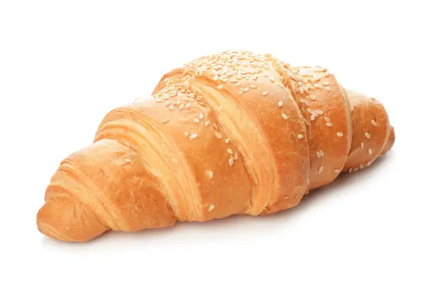 Tasty croissant on white background — Stock Photo, Image