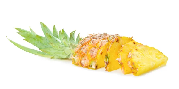 Fresh cut pineapple on white background — Stock Photo, Image