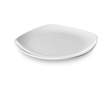 beyaz zemin üzerinde boş seramik tabak