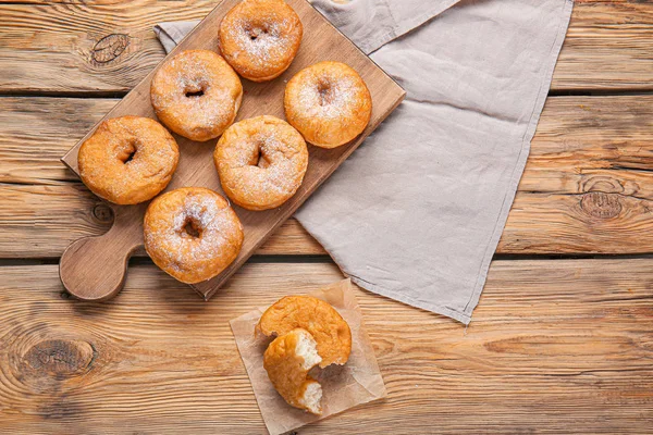 Sweet tasty donuts on table — Stock Photo, Image