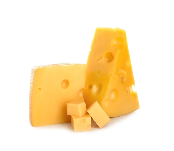 Tasty cheese on white background — Stock Photo, Image