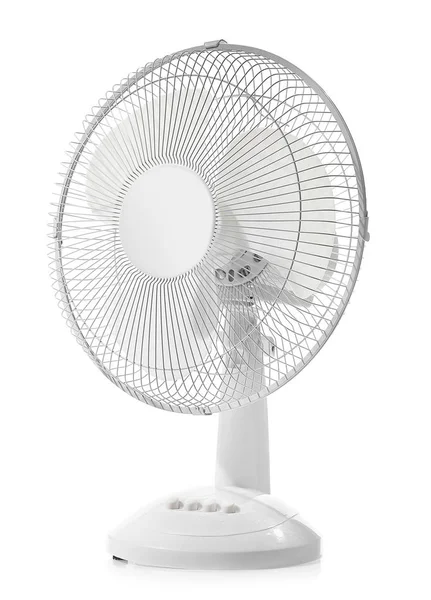 Modern electric fan on white background — Stock Photo, Image