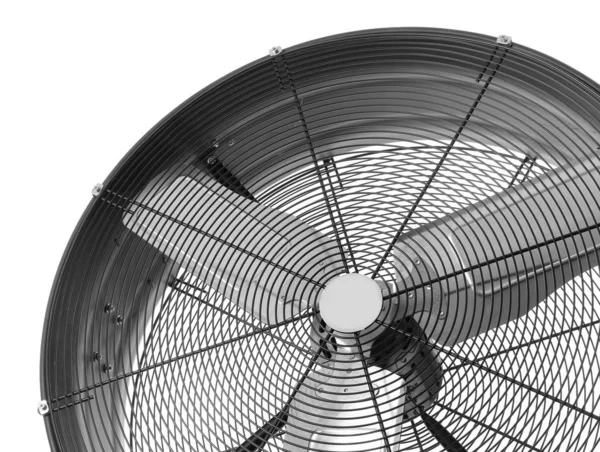 Electric fan on white background, closeup — Stock Photo, Image