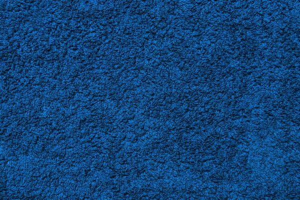 Textura de tejido de rizo azul, primer plano — Foto de Stock