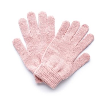 Stylish gloves on white background