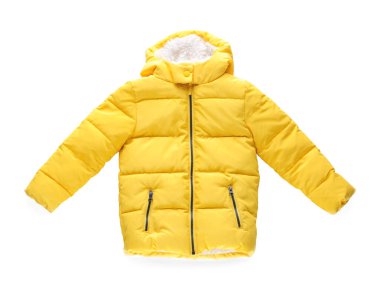 Stylish coat on white background