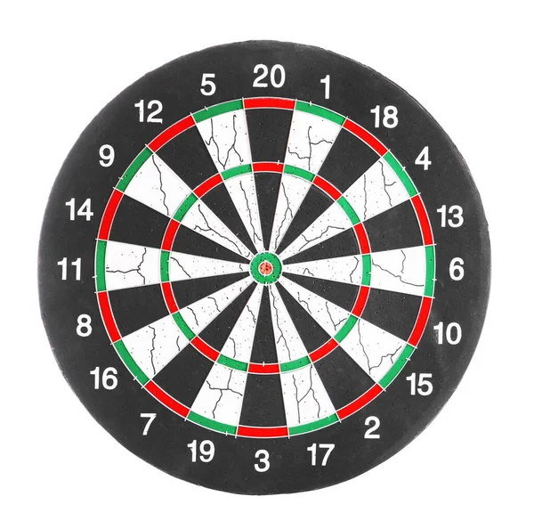 Dartboard isolado no fundo branco — Fotografia de Stock