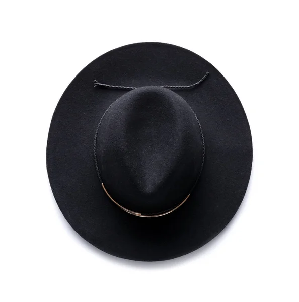 Chapéu elegante no fundo branco — Fotografia de Stock