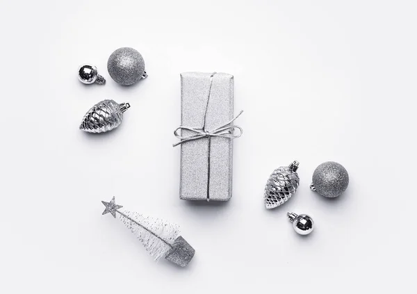 Beautiful Christmas composition on white background — Stock Photo, Image