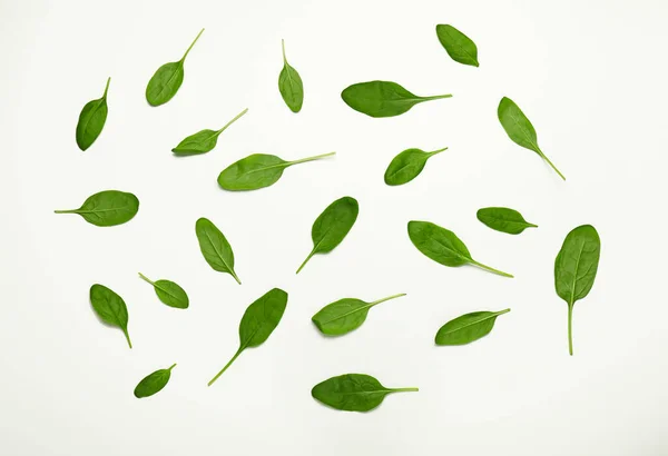 Fresh spinach on white background — Stock Photo, Image