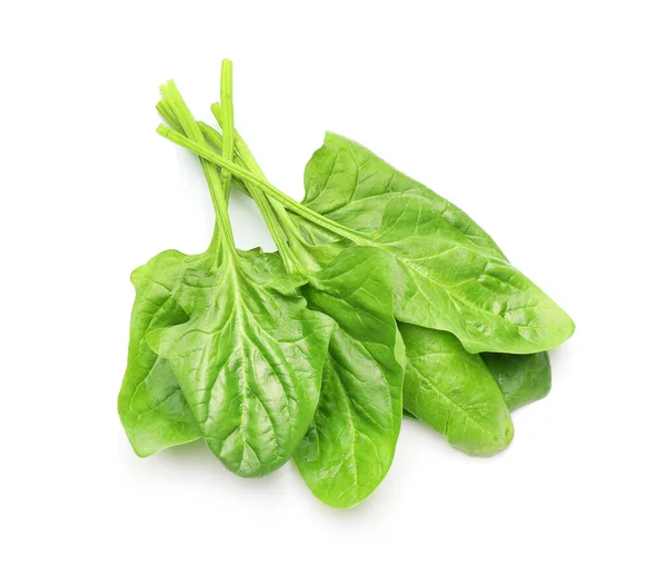 Fresh spinach on white background — Stock Photo, Image