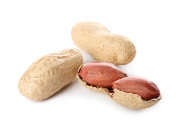 Tasty peanuts on white background — Stock Photo, Image