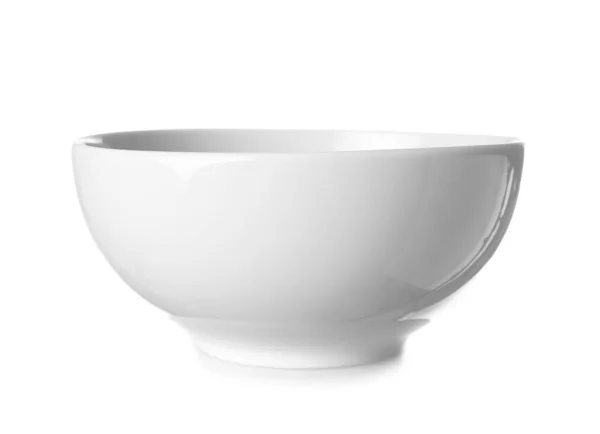 Empty ceramic bowl on white background — Stock Photo, Image