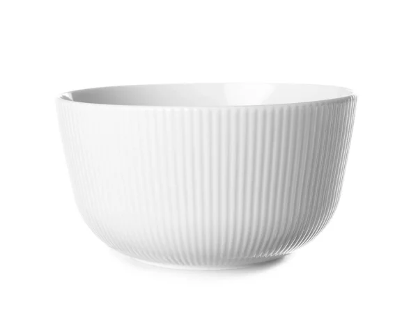 Порожня керамічна миска на білому тлі — стокове фото
