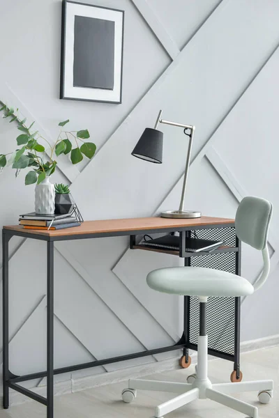 Stylish comfortable workplace in modern room — ストック写真