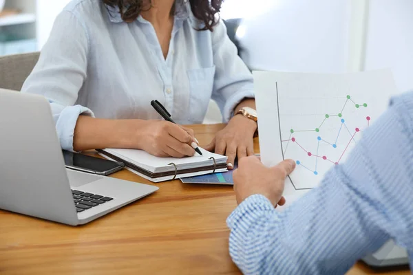 Team of business people during meeting in office — Stock Photo, Image