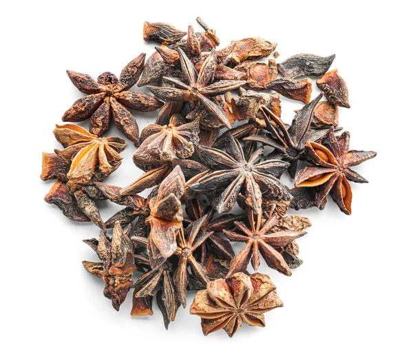 Anise stars on white background — Stock Photo, Image