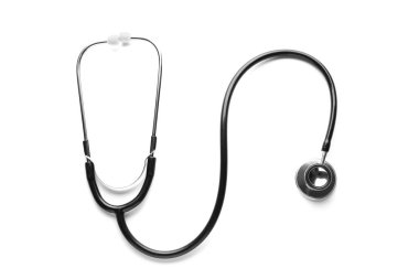 Beyaz arkaplanda modern steteskop