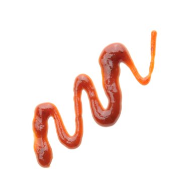 Beyaz arka planda lezzetli barbekü sosu