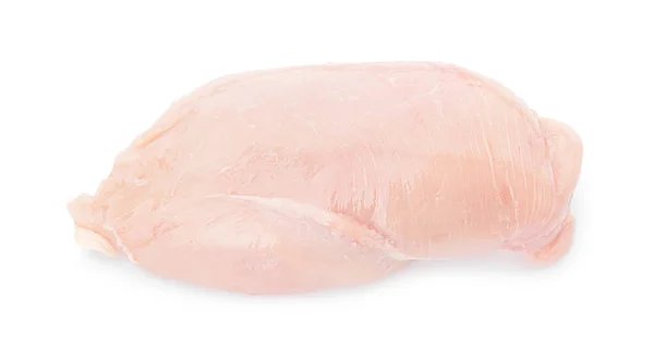 Filete de pollo crudo sobre fondo blanco — Foto de Stock