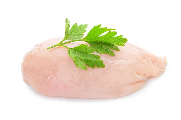 Raw chicken fillet on white background — Stock Photo, Image