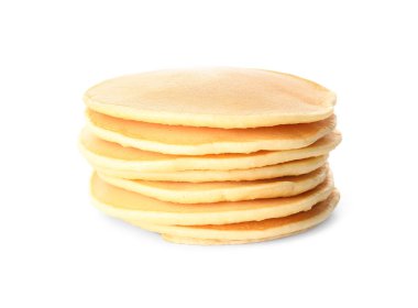 Beyaz arkaplanda Lezzetli gözleme yığını