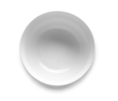 beyaz zemin üzerinde boş seramik tabak