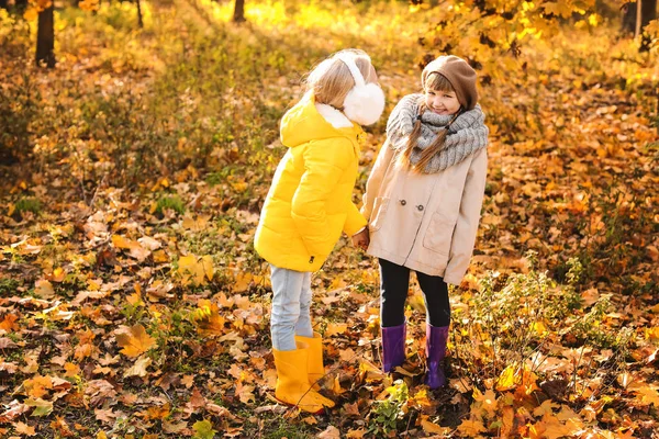 Lindas niñas en el parque de otoño —  Fotos de Stock
