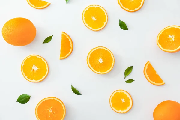 Sweet oranges on white background — Stock Photo, Image
