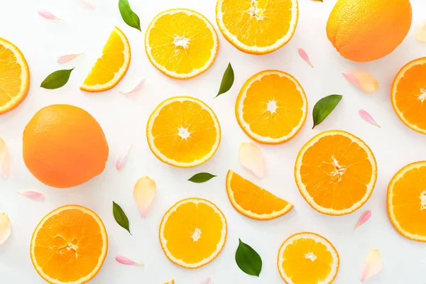 Sweet oranges on white background — Stock Photo, Image