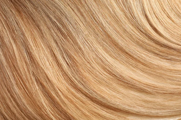 Capelli femminili lunghi e sani, primo piano — Foto Stock