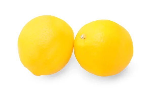 백지 위 의 리 이프 레몬 — 스톡 사진
