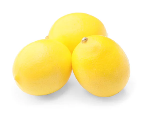 Ripe lemons on white background — Stock Photo, Image