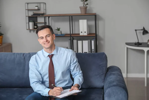 Portrait of male psychologist in office — Stock Photo, Image