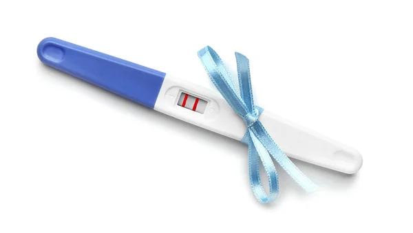 Pregnancy test on white background — Stock Photo, Image