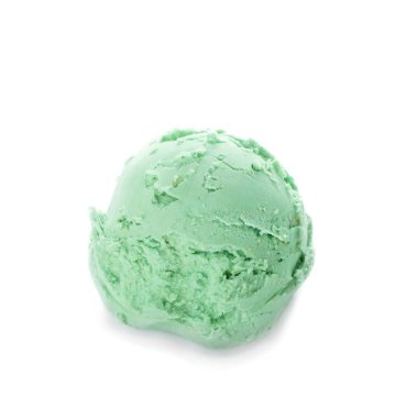 Beyaz arka planda lezzetli dondurma.