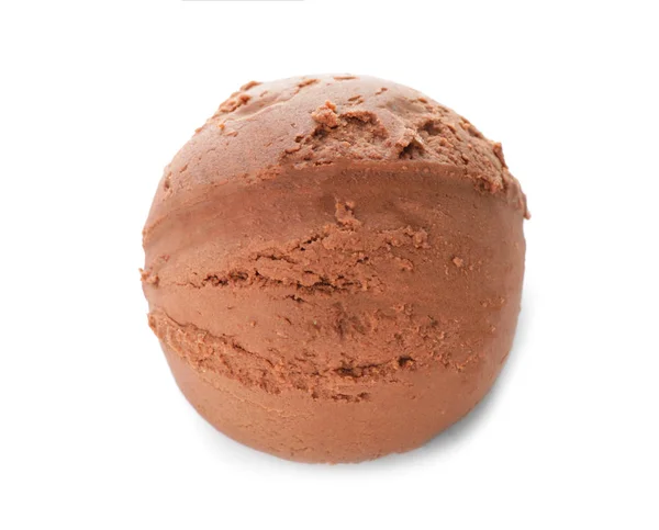 Savoureux chocolat glace sur fond blanc — Photo