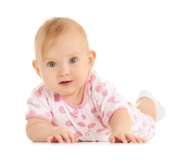 Portrait of cute baby on white background — Stock Photo, Image