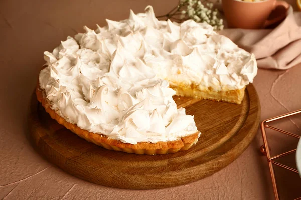 Tasty lemon pie on table — Stock Photo, Image