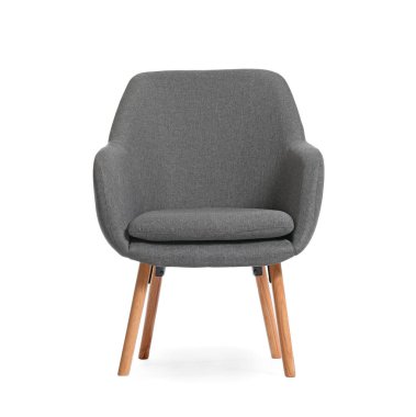 beyaz zemin üzerinde modern koltuk