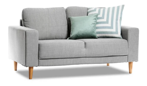 Modernes Sofa auf weißem Hintergrund — Stockfoto