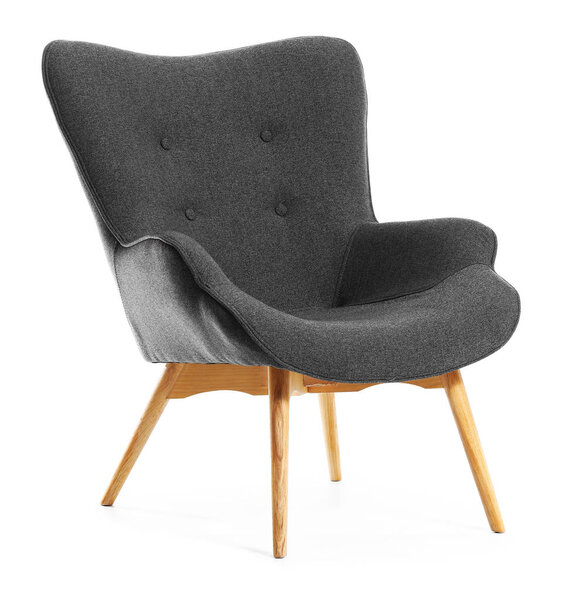 Современное кресло на белом фоне
