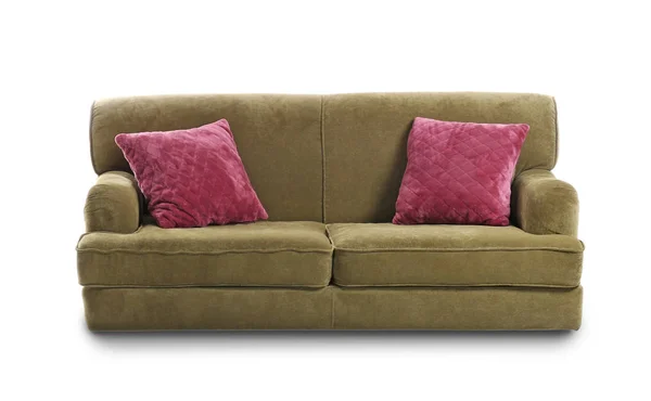 Modernes Sofa auf weißem Hintergrund — Stockfoto